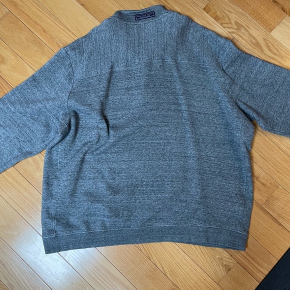 Vineyard Vines Gray 1/4 Zip Sweatshirt - The Shep Shirt - Picture 2 of 3